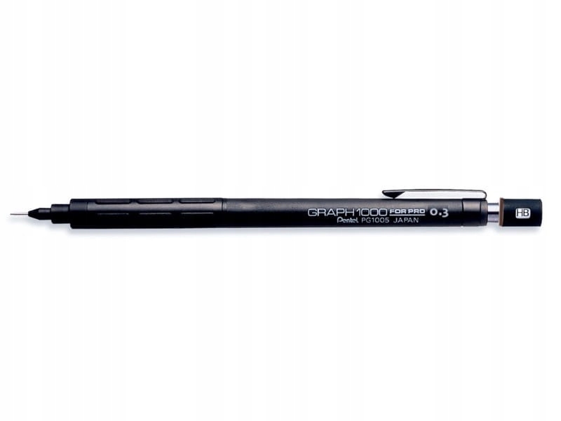 Ołówek automatyczny Pentel Graph 1000 0.3mm czarny – Idealny do biura i szkoły