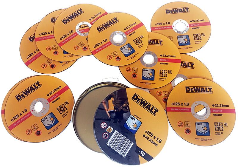10 tarcz do cięcia stali nierdzewnej DeWalt