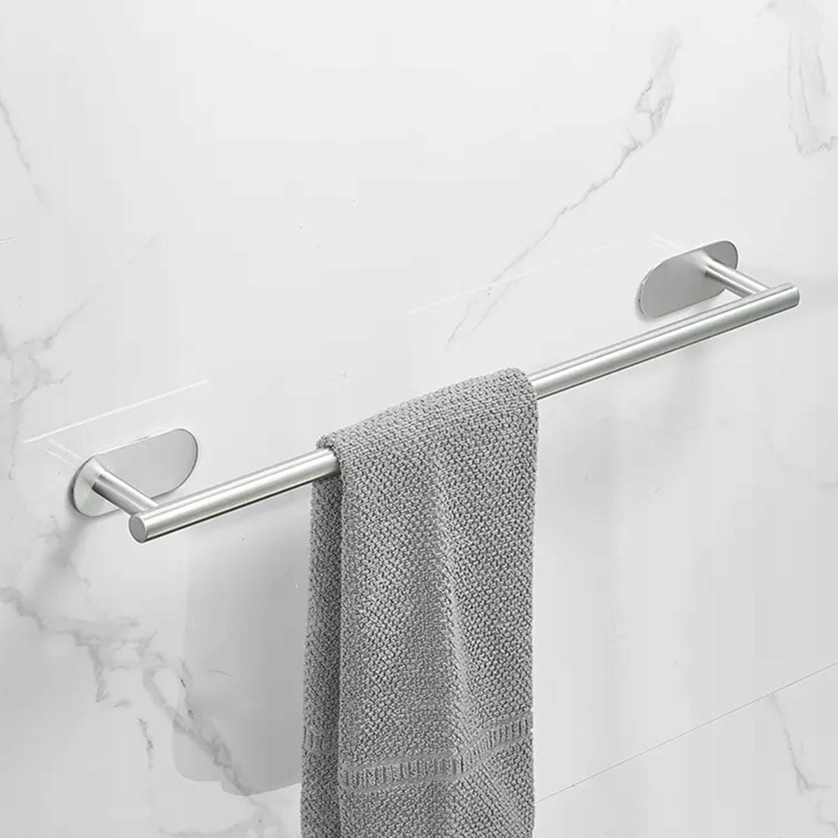 Stalowy Uchwyt na Ręcznik Ścierkę Naścienny 40cm srebrny AG945 – Idealne rozwiązanie do Twojej kuchni