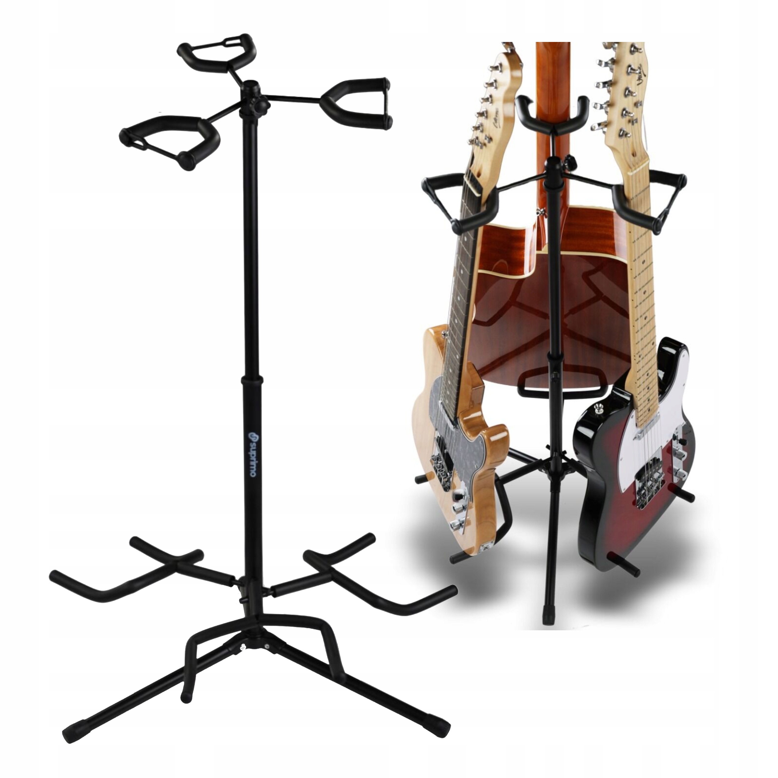Stojak gitarowy SUPRIMO GS3 – Stabilność i elegancja dla trzech gitar