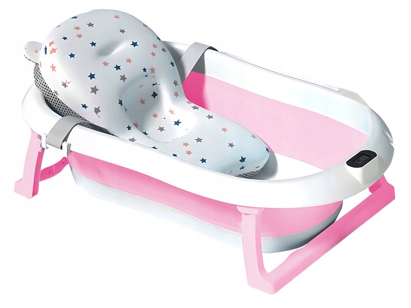Wanienka Extralink Kids – Różowa wanienka z termometrem LED dla dzieci