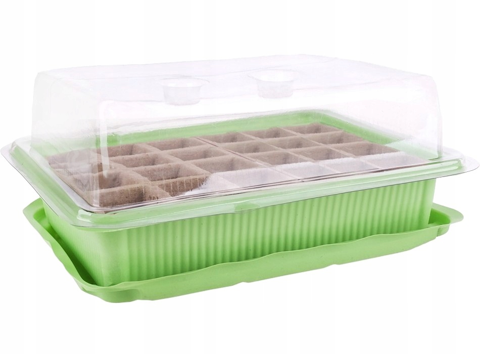 Mini szklarnia z dwoma paletkami 27x20x11 cm – Idealne rozwiązanie do rozsad