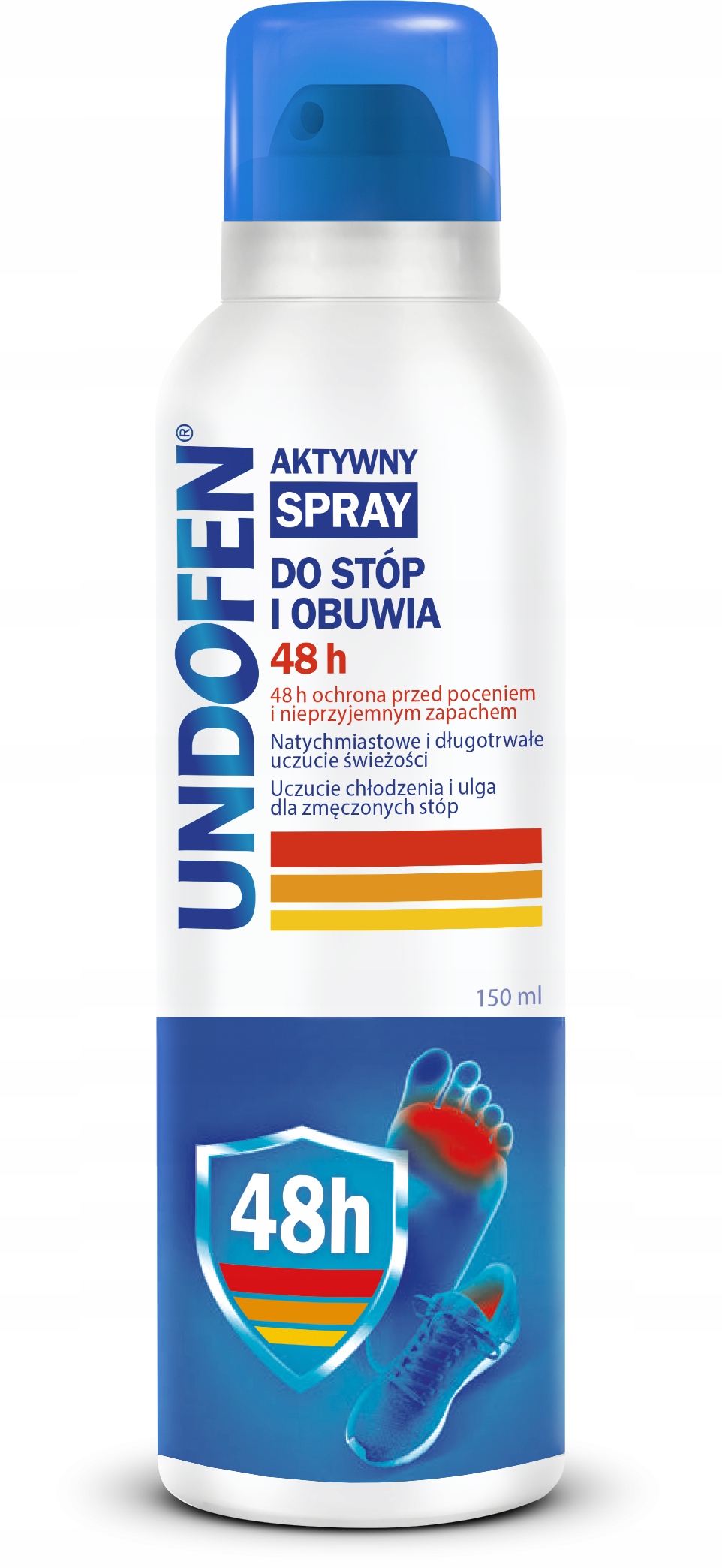 UNDOFEN Aktywny Spray do stóp i obuwia 48h – Komfort i świeżość przez cały dzień