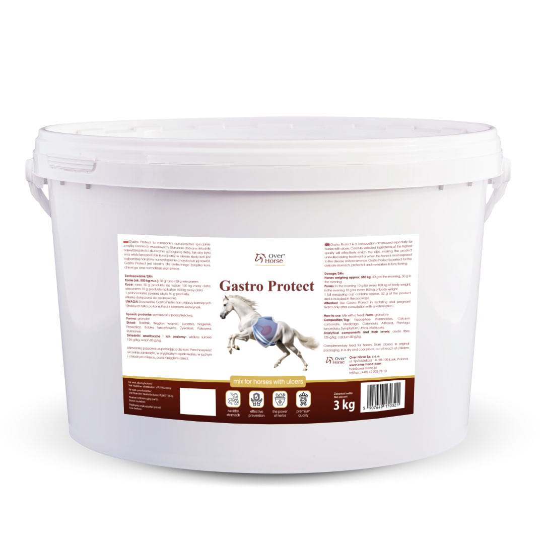 Over Horse Gastro Protect dla koni wrzodowych – Naturalna ochrona zdrowia żołądka