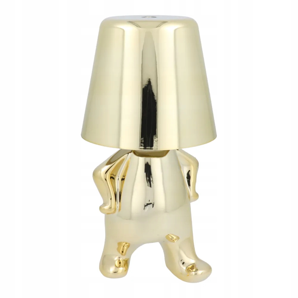 Lampka nocna GOLD MAN Art Deco stojący (wzór 1) MLTL – Elegancja i styl w Twoim wnętrzu