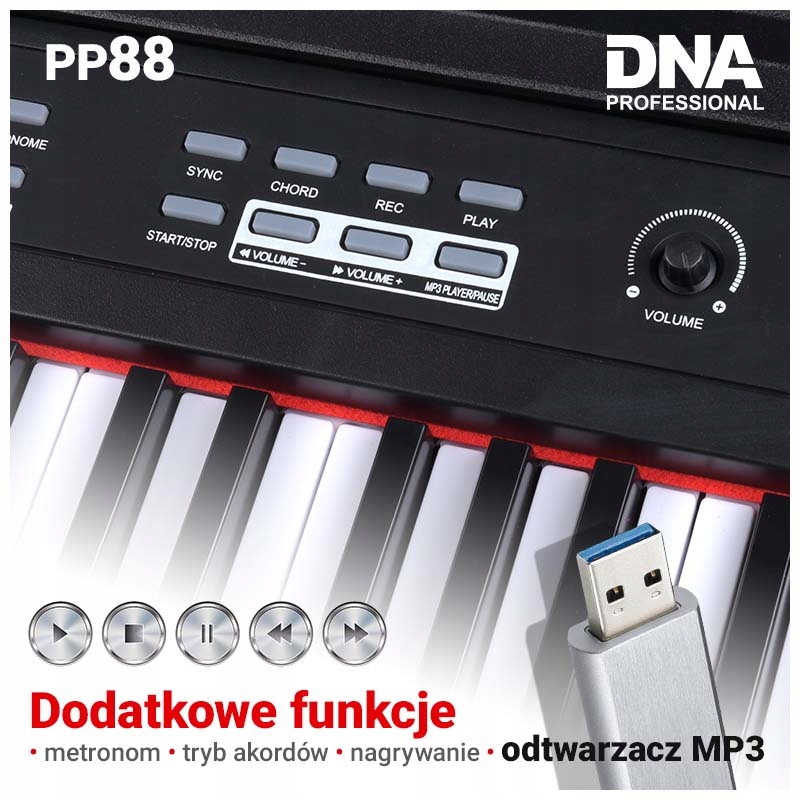 Funkcje wspierające naukę gry na pianinie