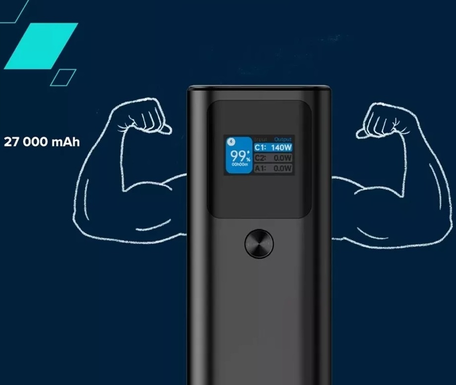 Ogromna pojemność 27000 mAh – Zawsze naładowany