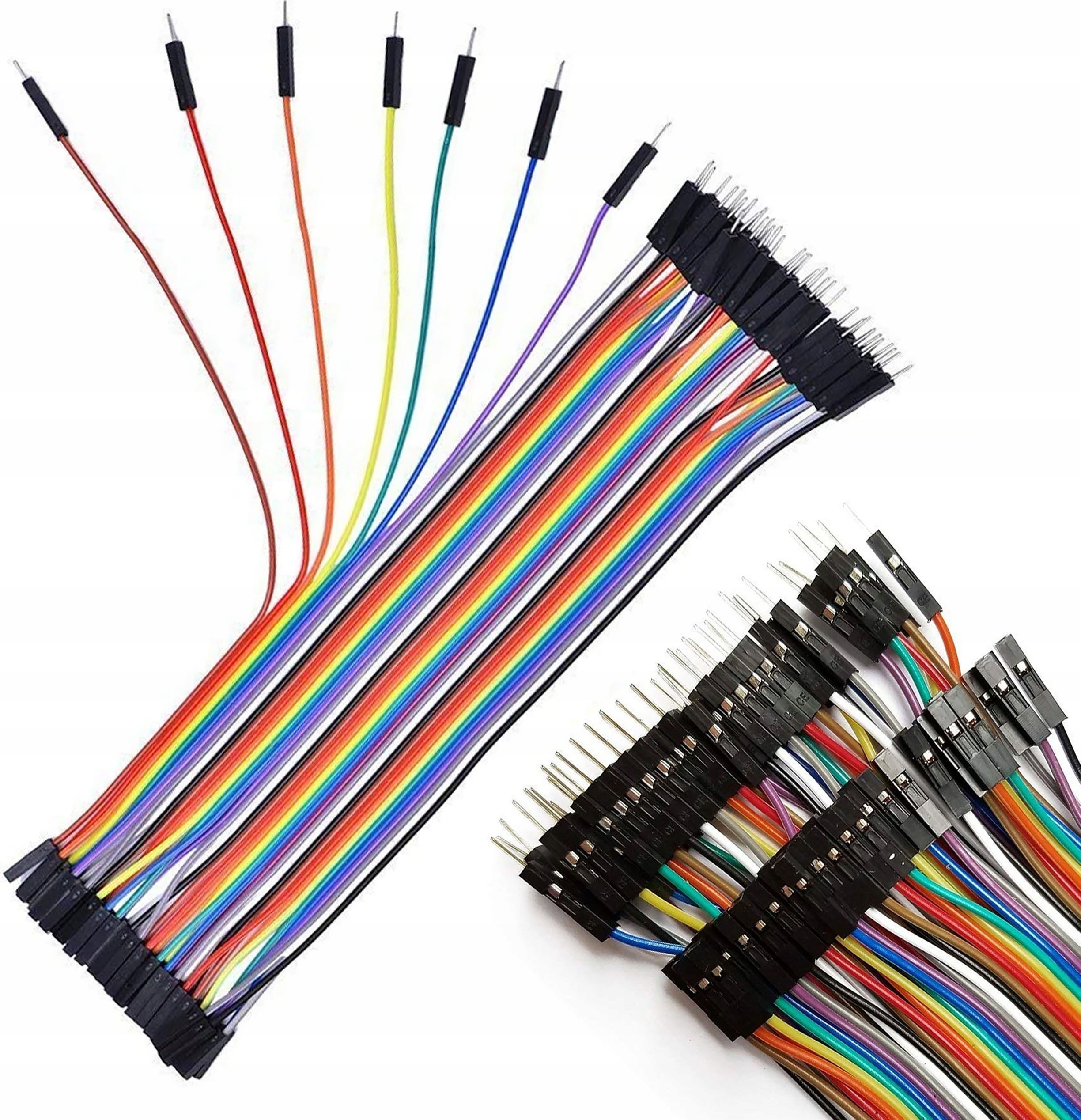 Rosfix ROSFIX PRZEWODY POŁĄCZENIOWE MĘSKO ŻEŃSKIE 40 PIN 20 CM ARDUINO WIELOBARWNE
