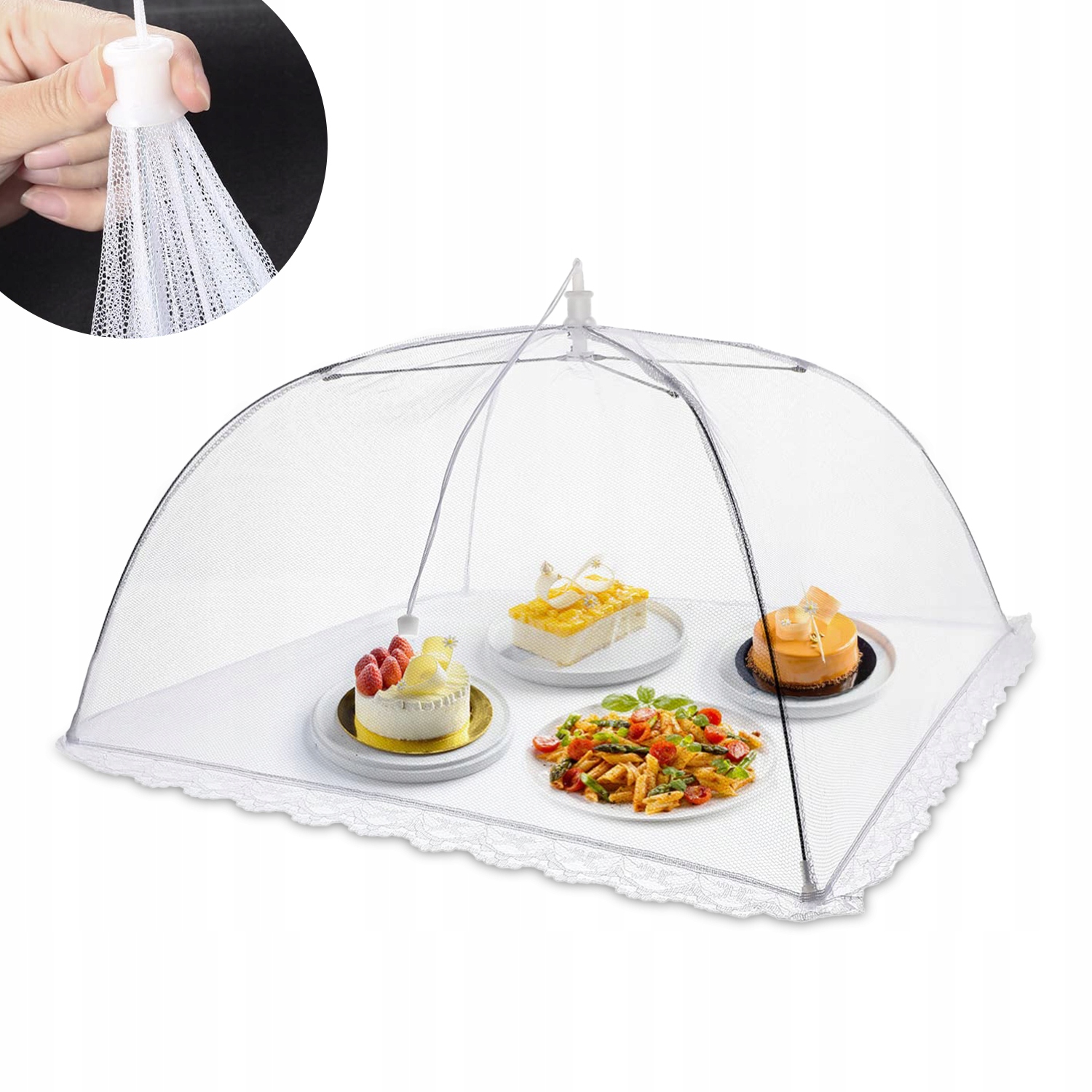 Heckermann Moskitiera osłona na żywność 43x43cm – Idealna ochrona przed owadami