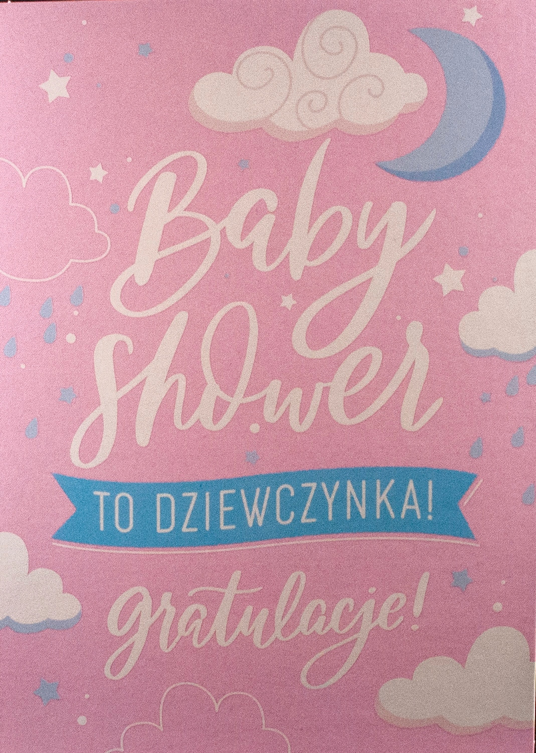 Urokliwy design z chmurkami i księżycem