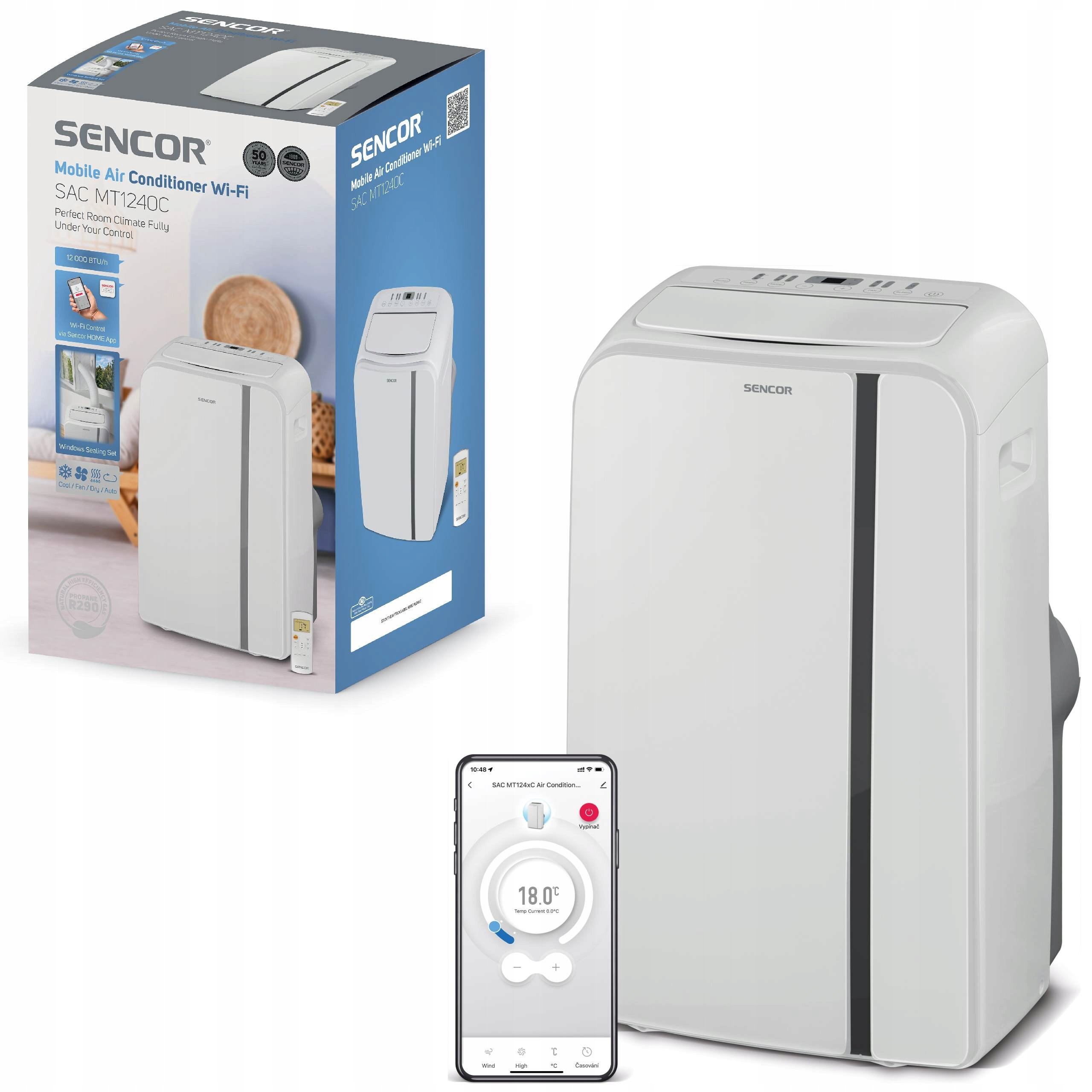 Klimatyzator przenośny Sencor SAC MT1240C – Komfort w każdym pomieszczeniu