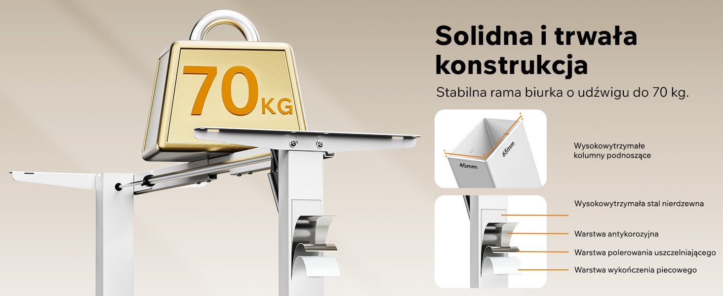 Rama biurka elektrycznego Nojo Light