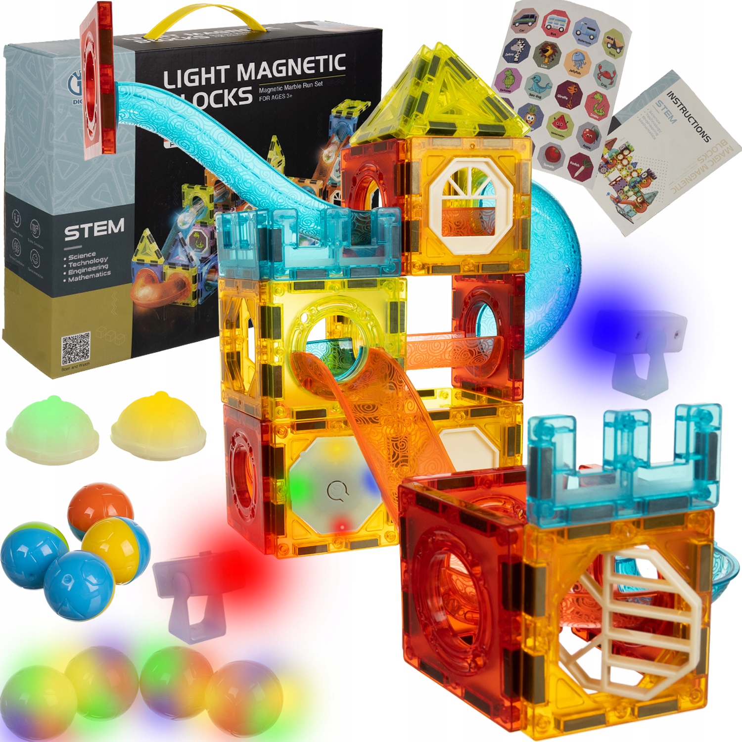 Klocki magnetyczne - tor 77el. 22684 – Kreatywna zabawa dla dzieci