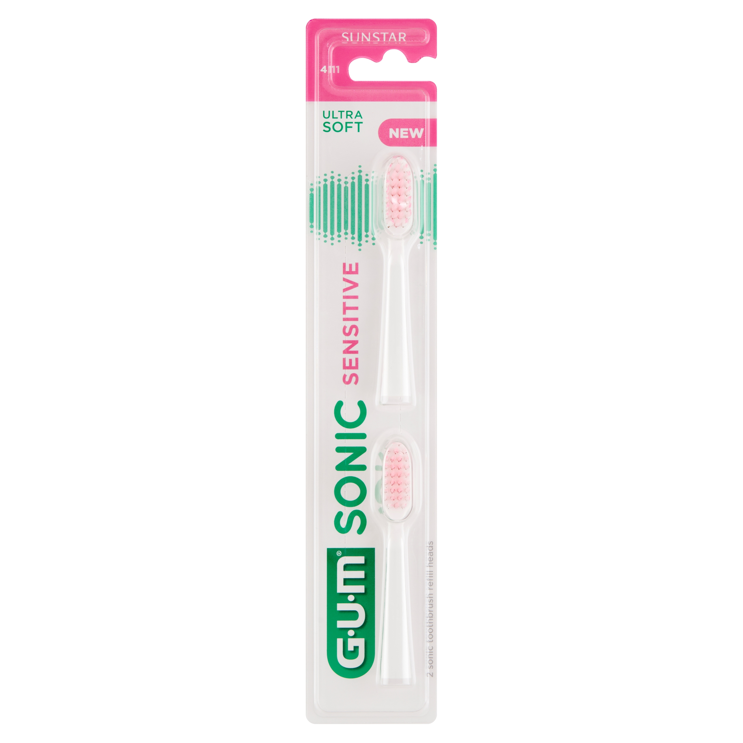 Końcówka Sunstar GUM Sonic Sensitive – Wymienne końcówki do szczoteczek sonicznych