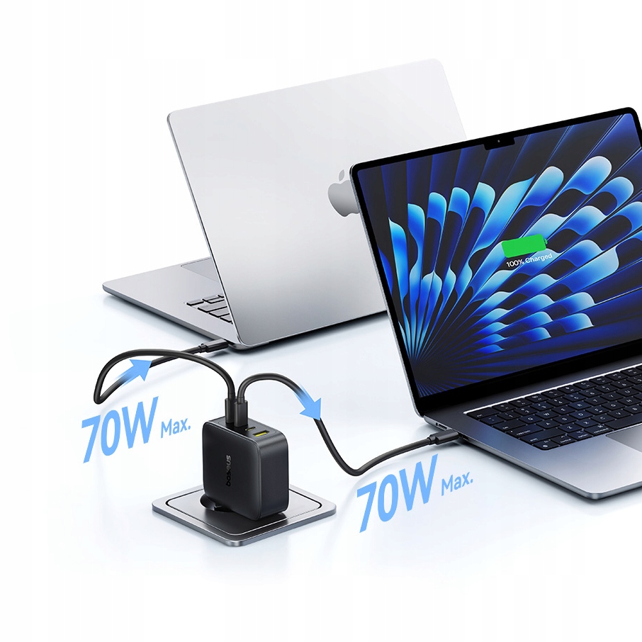 Wysoka moc wyjściowa do 140 W – Idealna do laptopów i urządzeń mobilnych
