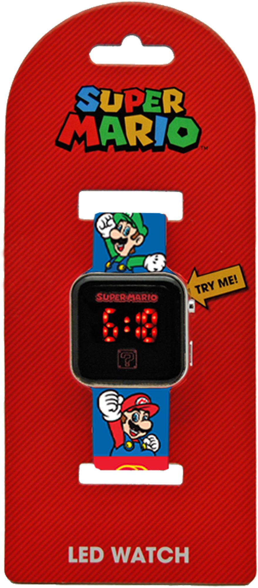 Zegarek cyfrowy LED z kalendarzem Super Mario GSM4236 – Idealny dla małych fanów