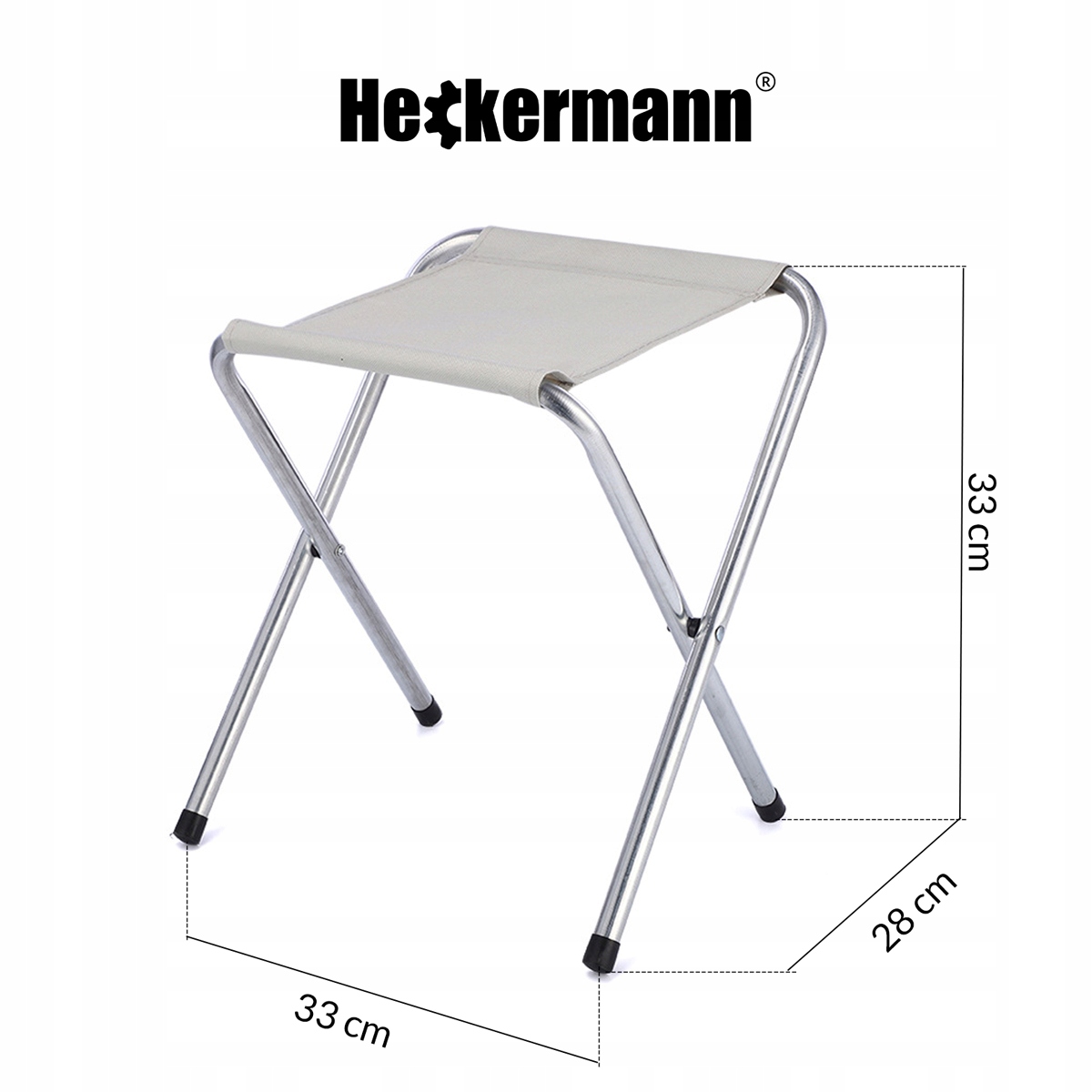 Stół składany z otworem 120x60cm Czarny + 4x Taboret – Idealny na piknik