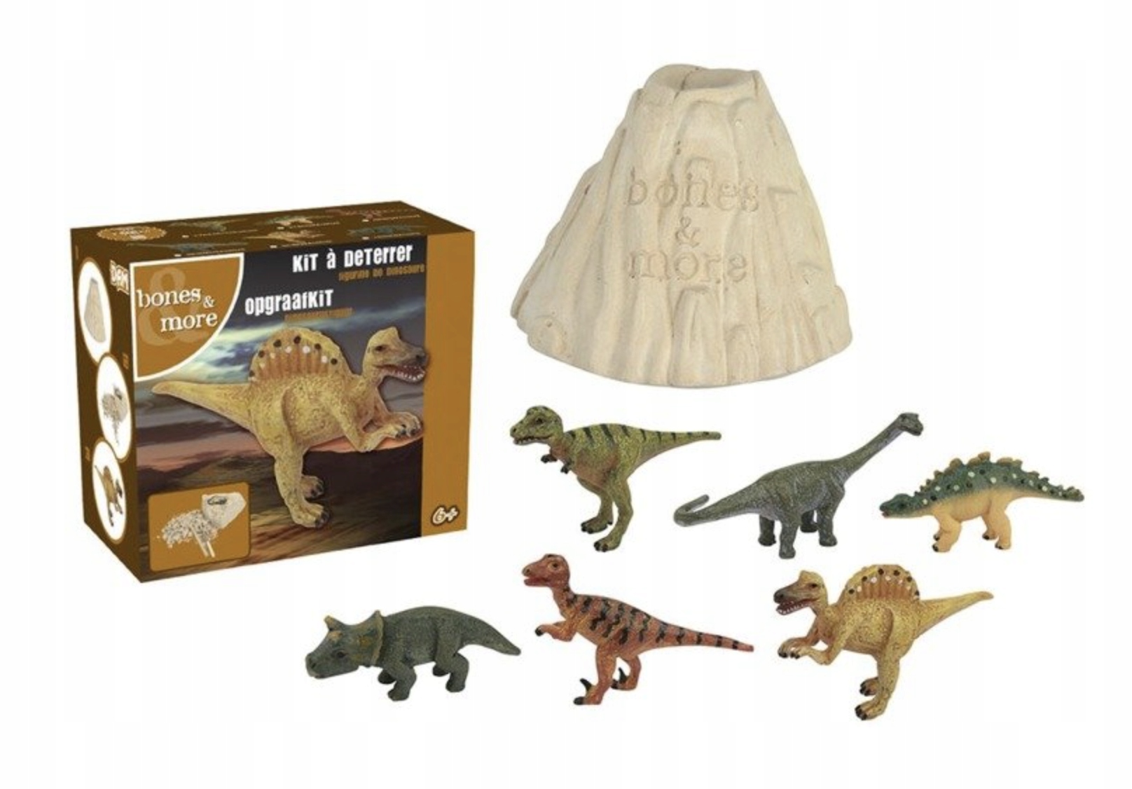 Duża figurka dinozaura - wykopalisko z wulkanu Bones&More