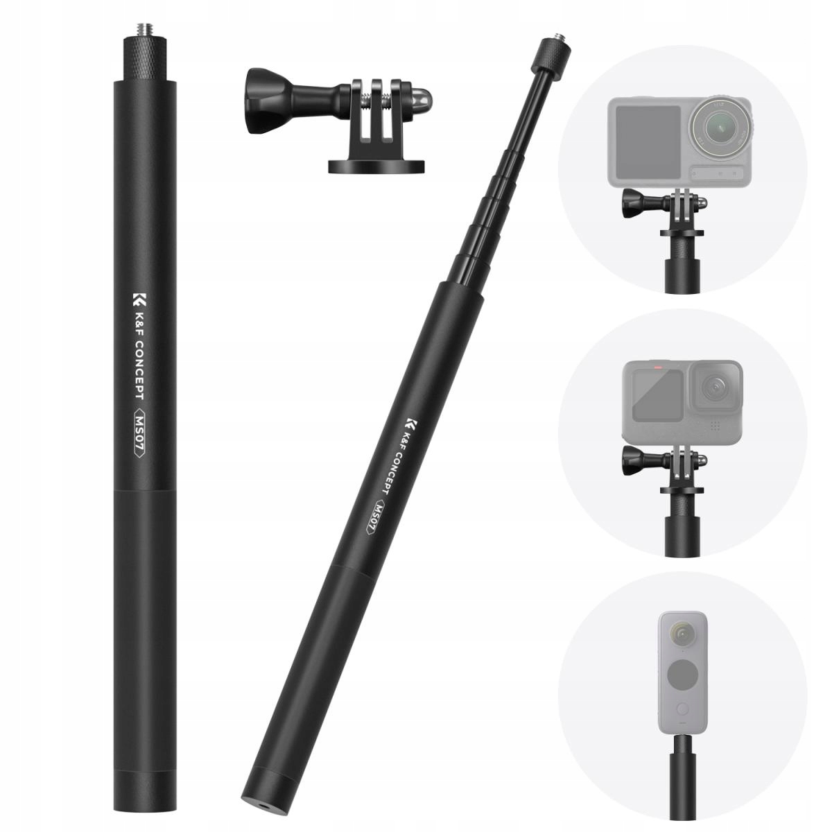 Monopod Kf Statyw Monopod Kijek Selfie Stick 153cm – Idealny do kamer sportowych