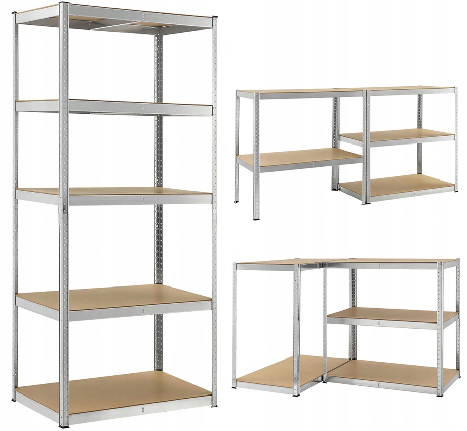 Regał magazynowy metalowy Funfit 180x90x30 cm – Idealne rozwiązanie do przechowywania