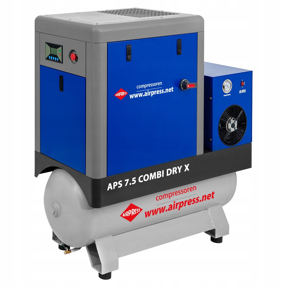 Sprężarka Airpress KOMPRESOR ŚRUBOWY APS 7.5 COMBI DRY X – Wydajność i niezawodność w jednym