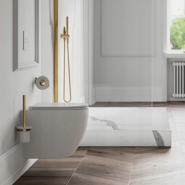 Miska WC Omnires MISKA WISZ.B/KOŁ+DES 49x37 OTTAWAMWBP – Elegancja i nowoczesność w Twojej łazience