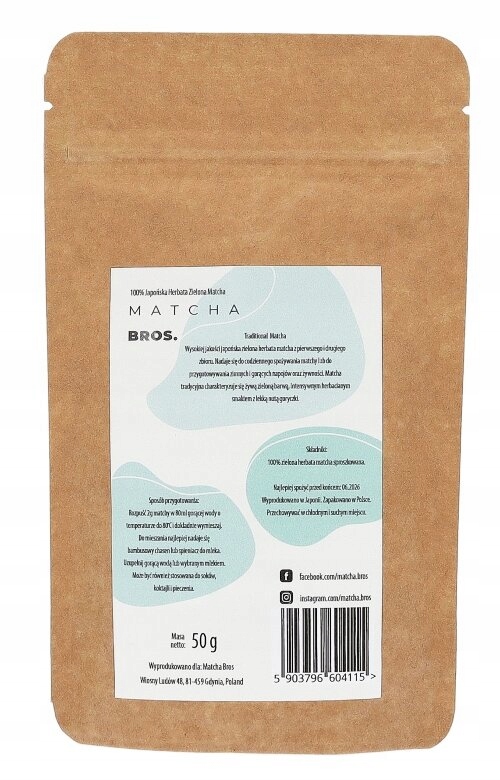 Antyoksydanty i składniki odżywcze w Matcha Bros