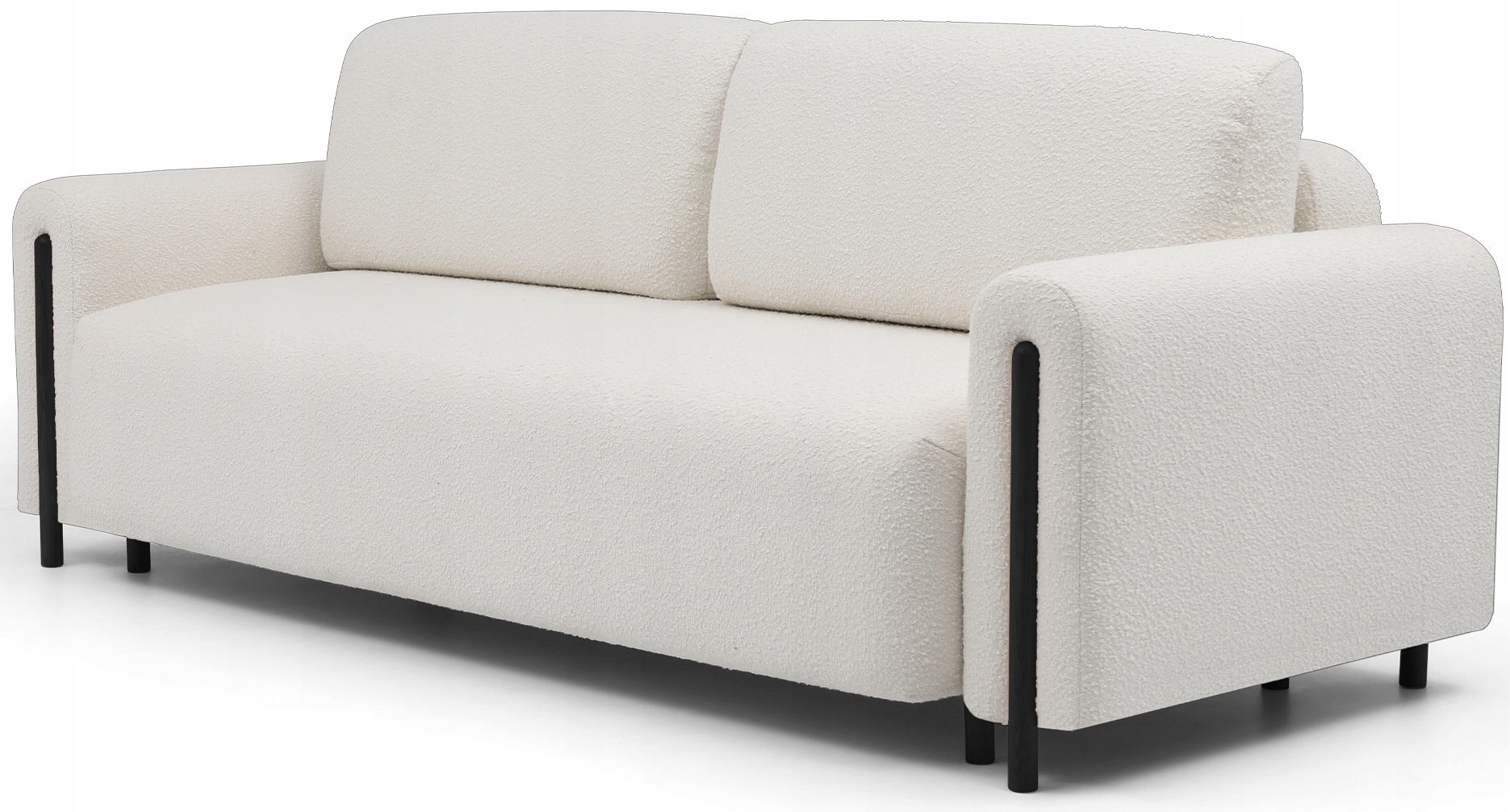 Sofa Arcadova biała/czarny z funkcją spania ELTAP – Elegancja i komfort w Twoim wnętrzu