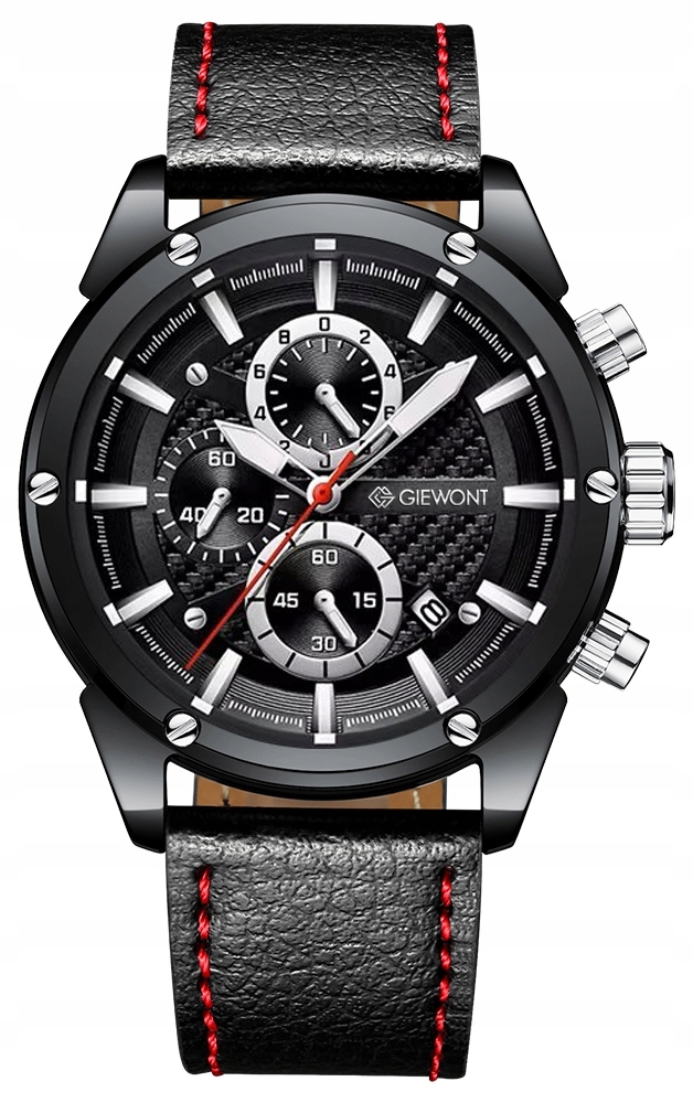 Zegarek Męski Giewont Chronograph Sapphire Czarny GW8810-A1 – Elegancja i funkcjonalność w jednym