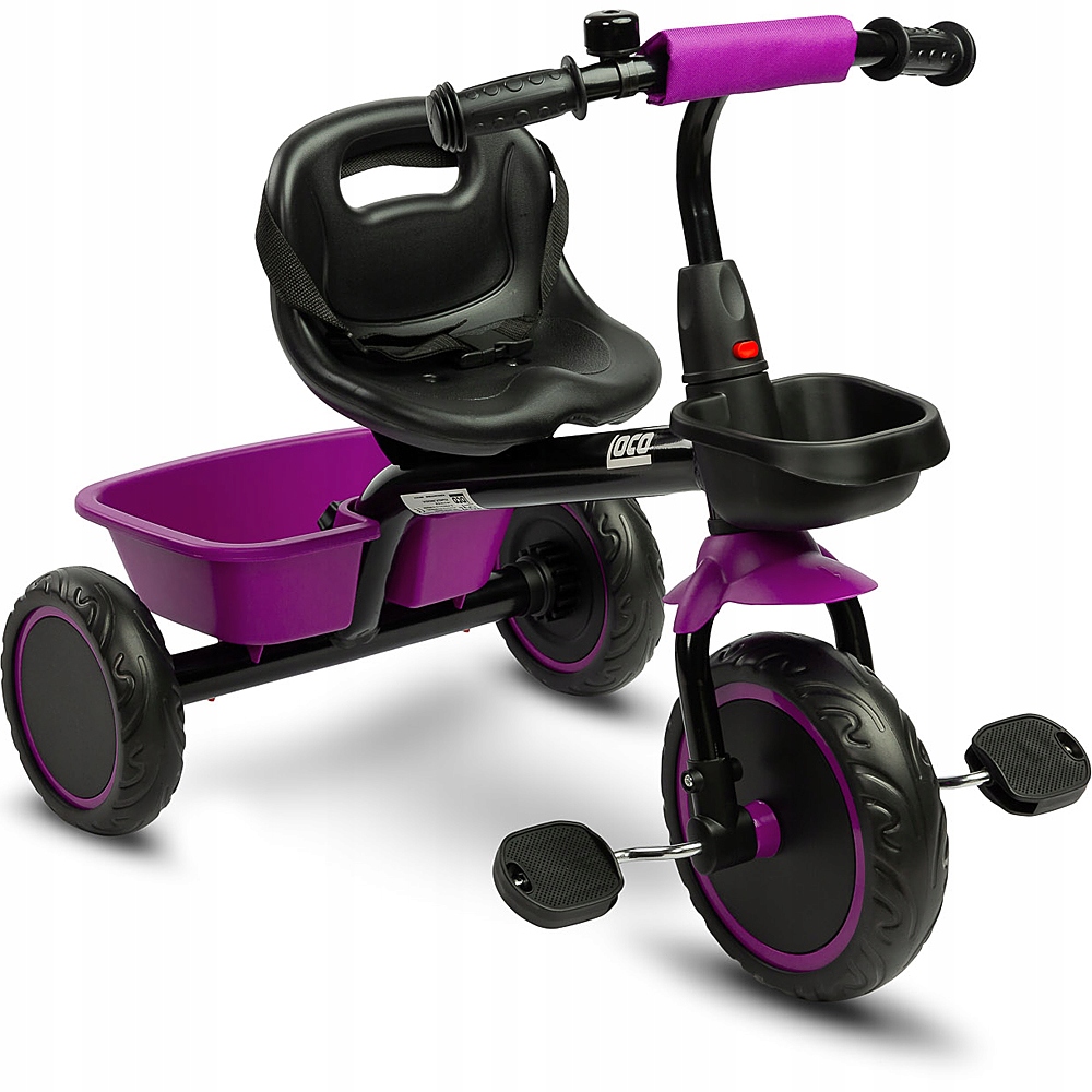 Rowerek 3-kołowy Loco Purple – Idealny towarzysz spacerów dla Twojego dziecka