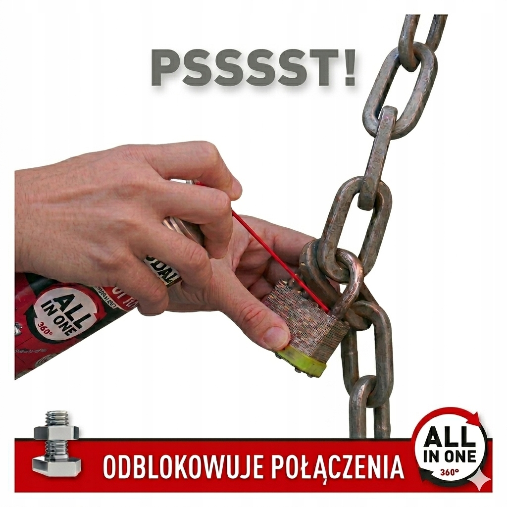 Zastosowanie w praktyce – odblokowywanie i smarowanie mechanicznych połączeń