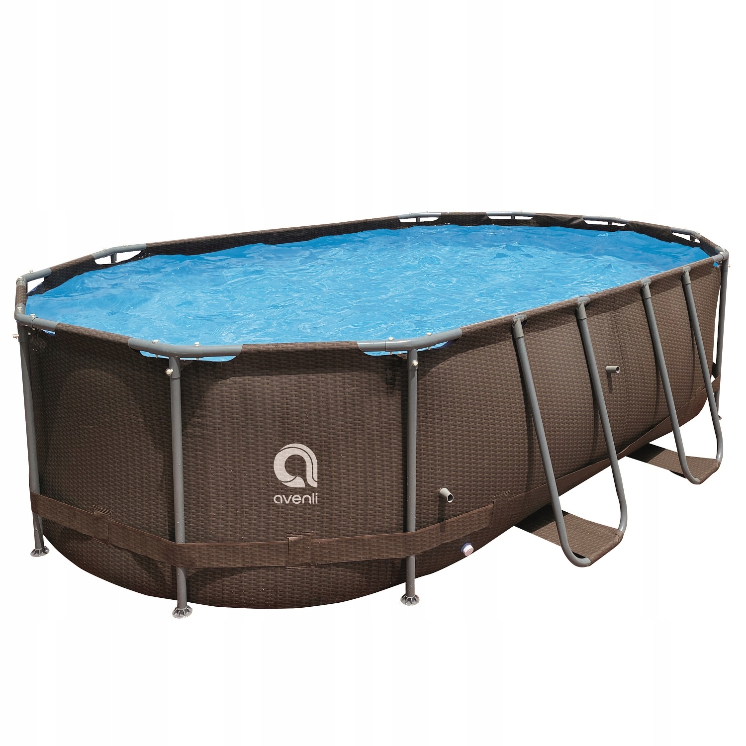 Basen Owalny Stalowy Super Rattan 427 x 275 x 100 cm – Idealny wybór na lato