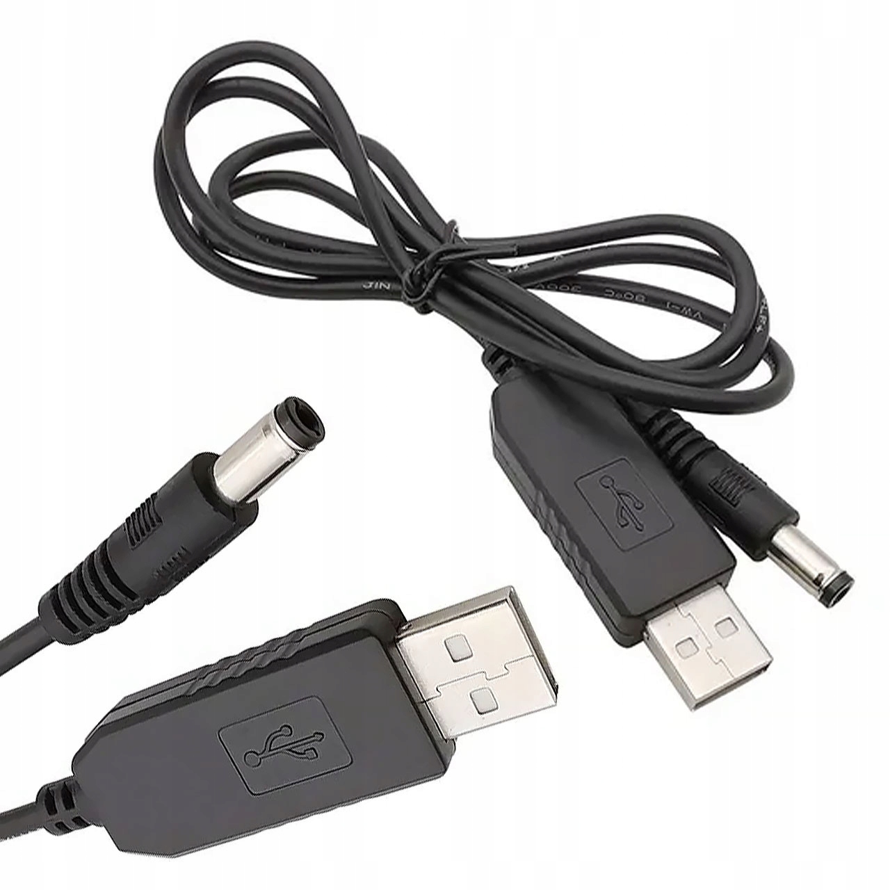 KABEL PRZETWORNICA USB DC 5,5X2,1MM 5V-9V STEP UP 1A 100CM ROSFIX – Uniwersalne zasilanie dla Twoich urządzeń
