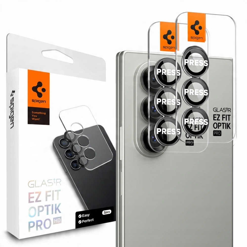Spigen Optik Pro HD GLAS.TR EZ Fit Camera Protector 2-Pack – Ochrona obiektywu dla Samsung Galaxy Z Fold 7