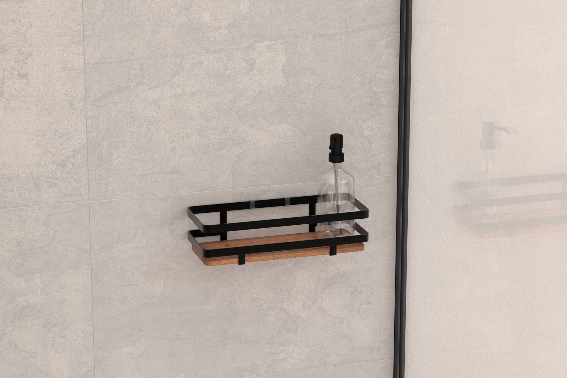Elegancki design z metalu i drewna akacjowego