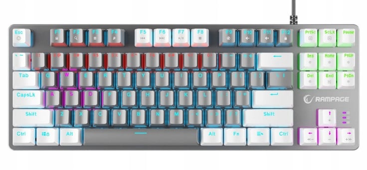 Klawiatura gamingowa mechaniczna Snug RGB KRGD Red szaro-biała – Twoja przewaga w grach