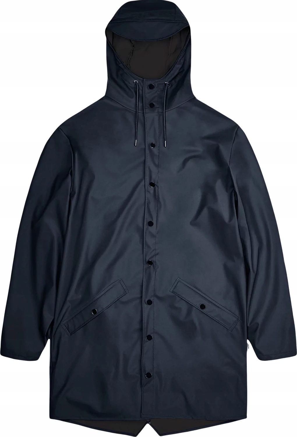 Rains unisex długa kurtka przeciwdeszczowa LONG JACKET W3 12020 47 NAVY M – Styl i ochrona przed deszczem