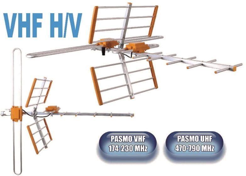 GALAXY Combo Antena DVB-T VHF H/V+ UHF
