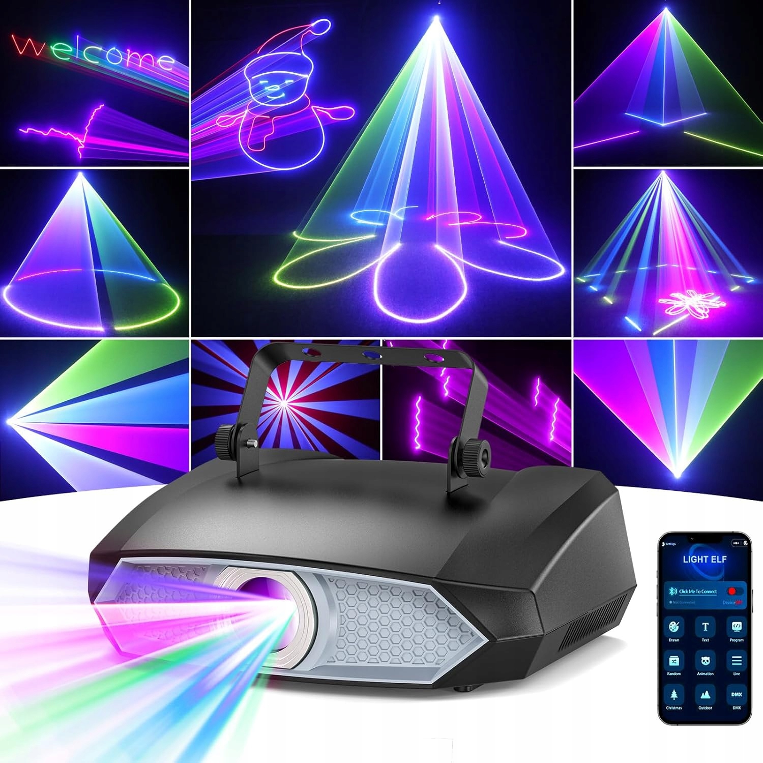 Projektor laserowy światło dyskotekowe DMX512 – Twórz niezapomniane efekty świetlne