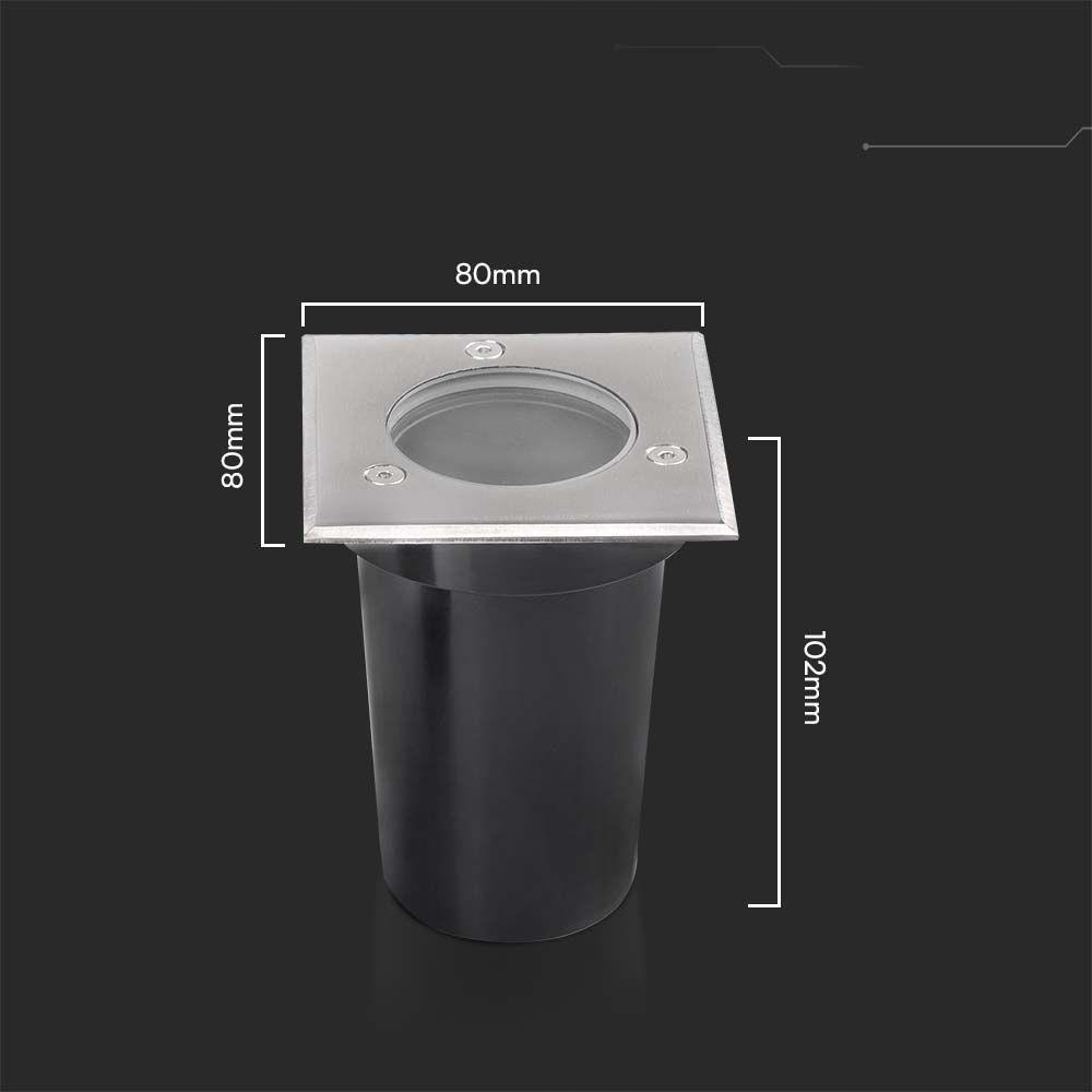 Wymiary i design – kwadratowa oprawa o wymiarach 80x80x102mm