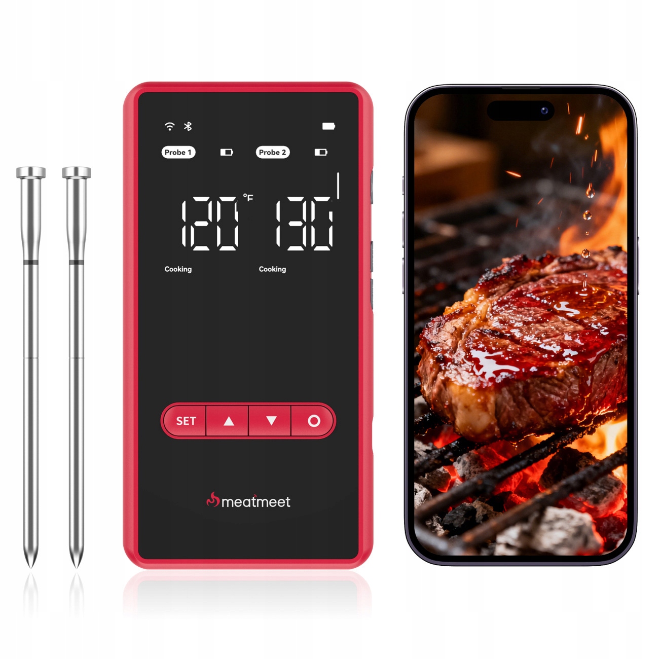 Termometr kuchenny Meatmeet X Pro – Precyzyjne gotowanie z aplikacją Bluetooth/WiFi