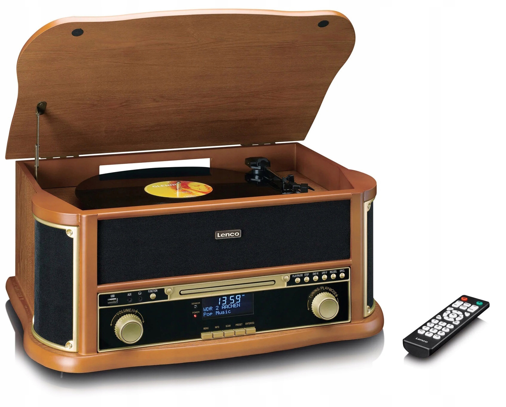 Gramofon Lenco TCD-2571 – Klasyczny styl i nowoczesne funkcje