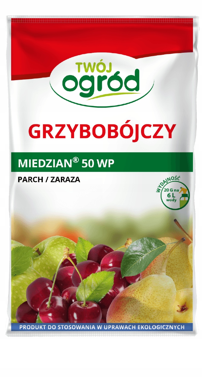 Miedzian 50 WP (tlenochlorek miedzi) – Skuteczny środek grzybobójczy do ochrony roślin