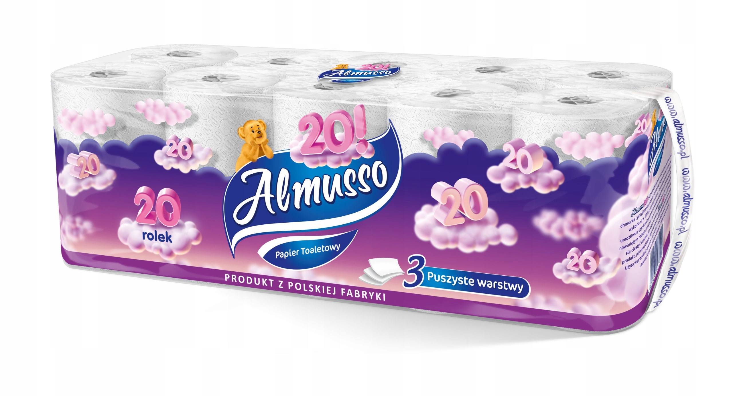 Almusso 20! Papier toaletowy 3-warstwowy – Komfort i delikatność w każdej rolce