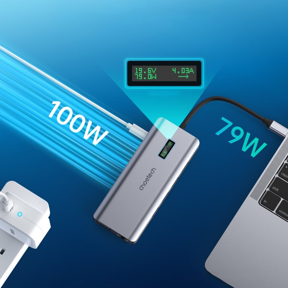 Adapter 12w1 Choetech HUB-M26 – Rozszerz możliwości swojego laptopa