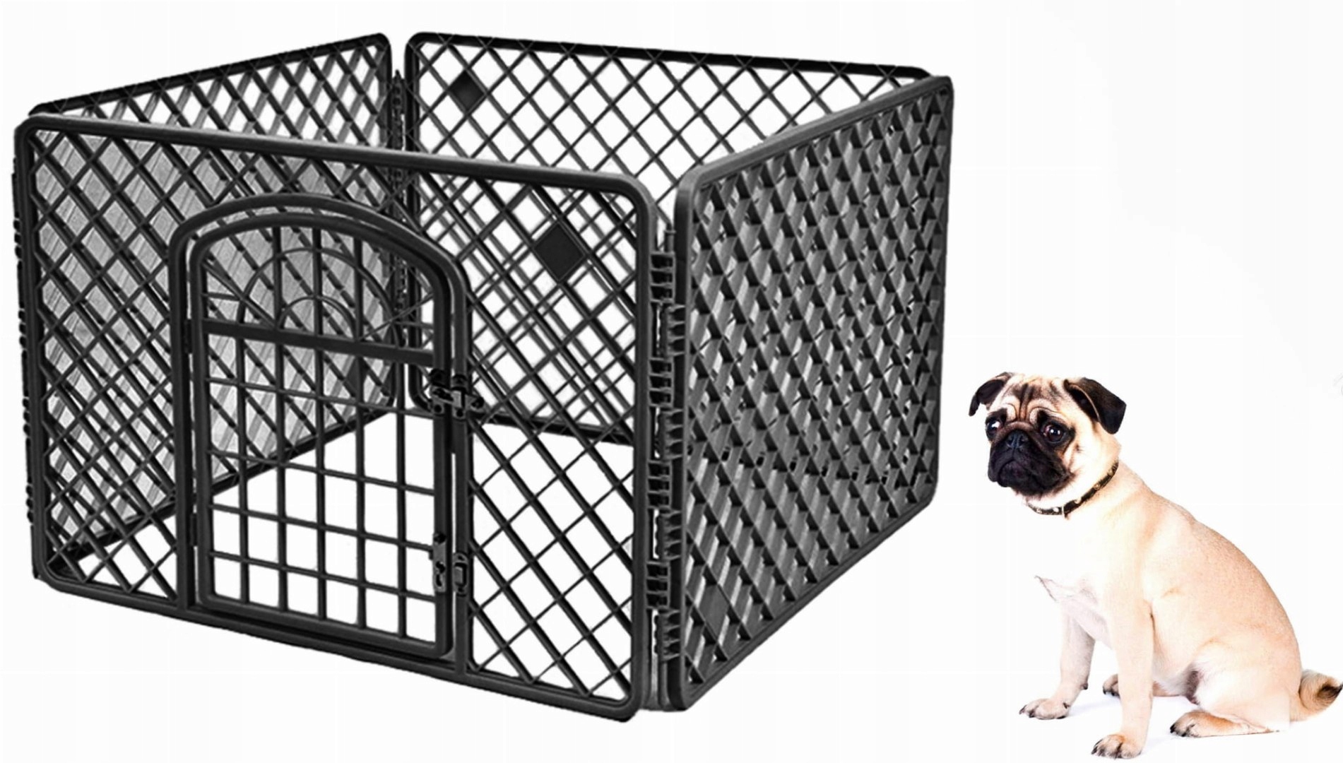 Zagroda dla Psa 90x90x60cm Czarna – Bezpieczna przestrzeń dla Twojego pupila