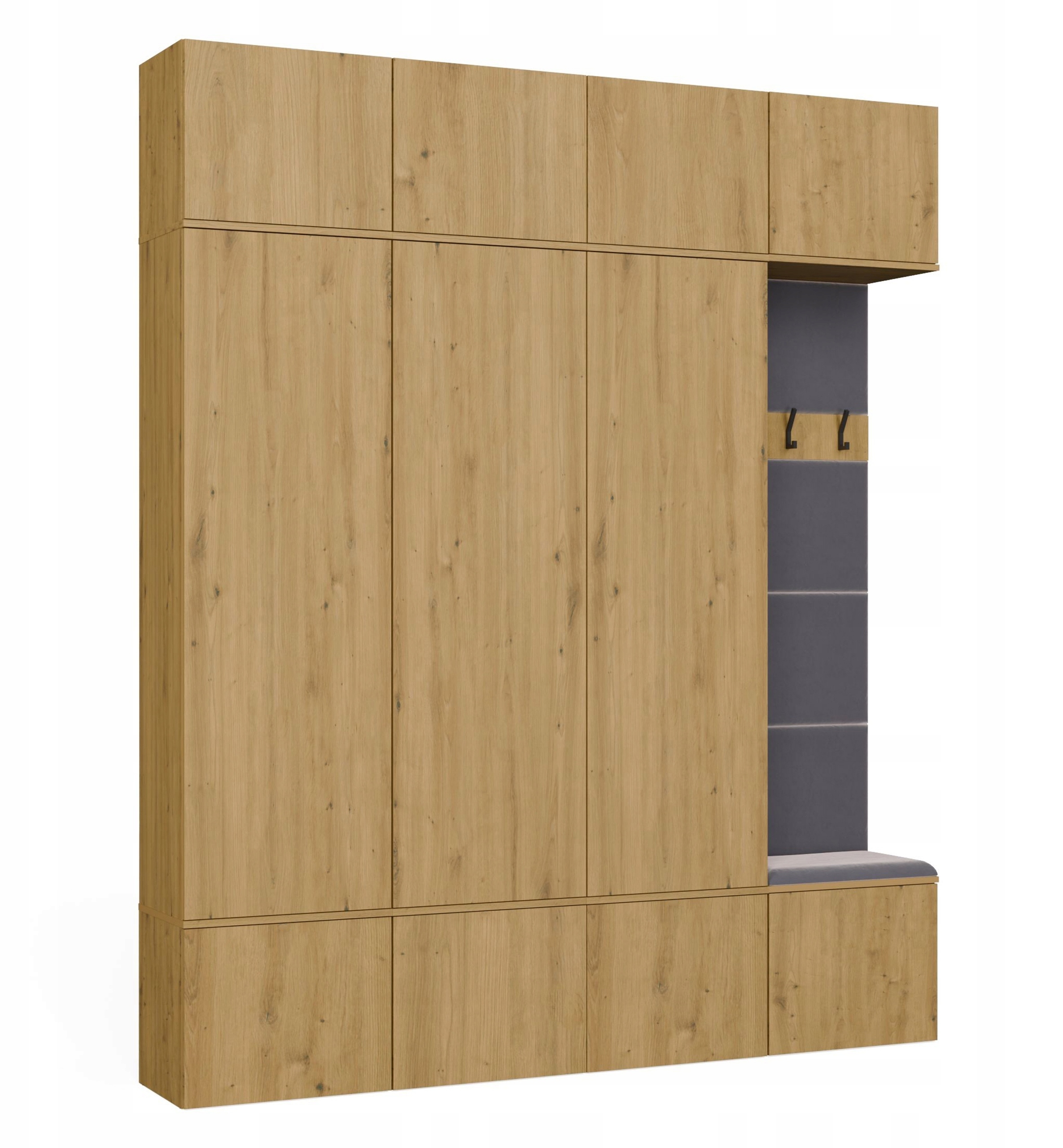 Garderoba HAGA IV/3Sz1W DĄB ARTISAN – Elegancka przestrzeń do przechowywania