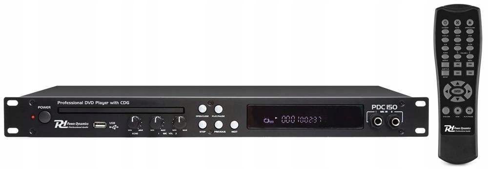 PDC150 19-calowy odtwarzacz DVD/CD z pilotem – Idealny do karaoke