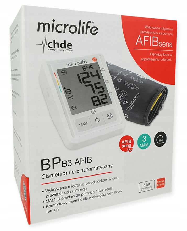 Ciśnieniomierz Microlife BP B3 Afib – Precyzyjny pomiar ciśnienia krwi