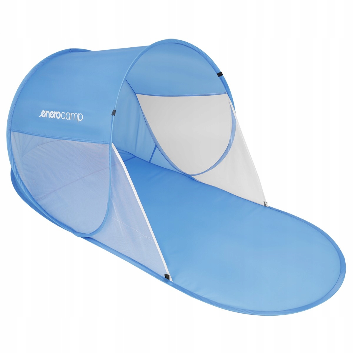 Namiot parawan plażowy samorozkładający 190x80x90/70cm niebieski ENERO CAMP – Idealny na plażę i nad jezioro